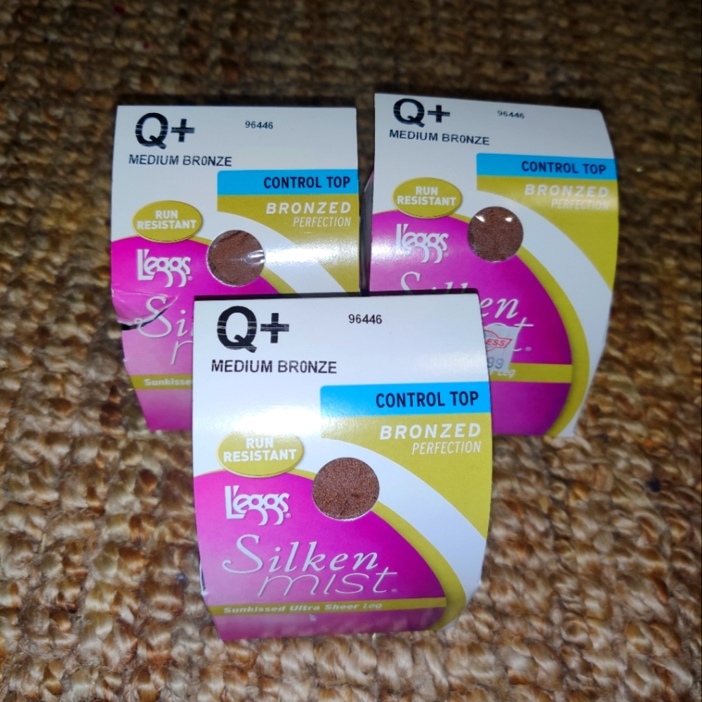 3 L'eggs pantyhose size Q+